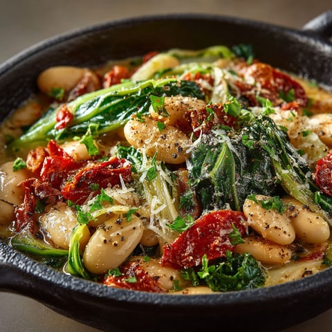 Poêlée de haricots blancs à la Toscane.