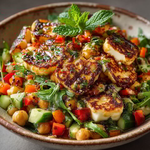 Salade de pois chiche méditerranéenne.