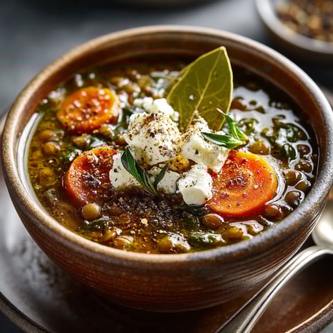 Soupe de lentilles à la grecque au Cookeo.