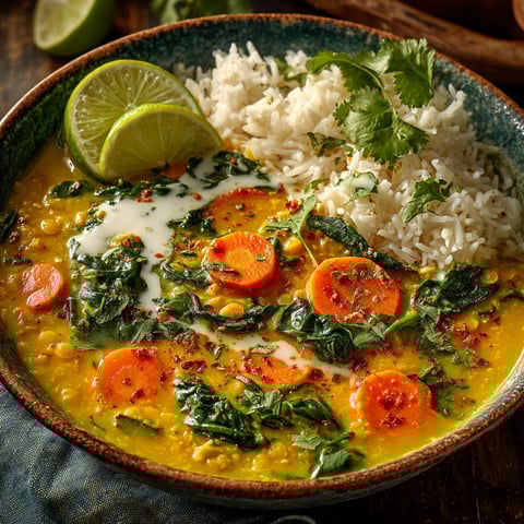 Dahl de lentilles blondes aux carottes au Cookeo.