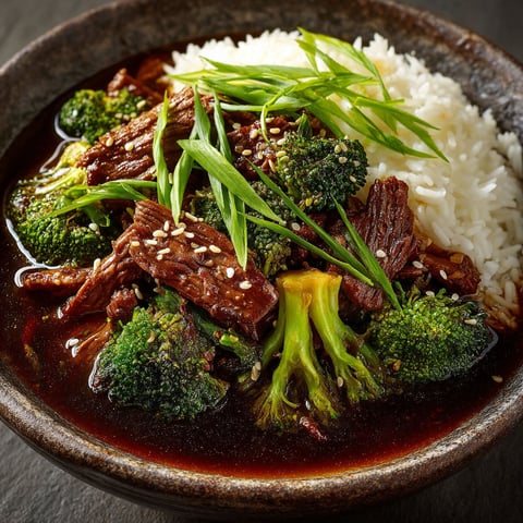 Boeuf aux brocolis à la mijoteuse.