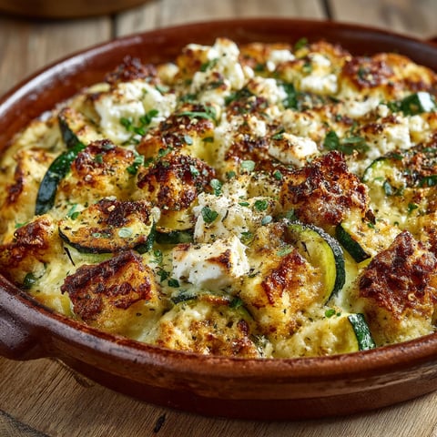 Gratin de courgettes à la feta.