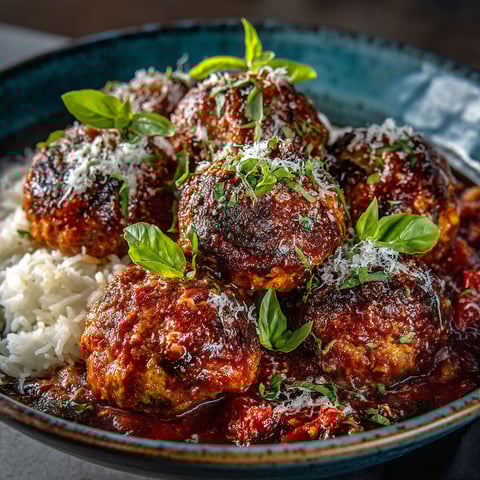 Boulettes d'aubergines avec des herbes et des épices.