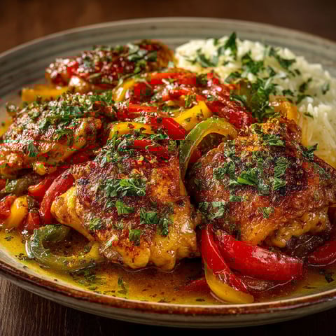 Poulet basquaise au Cookeo.