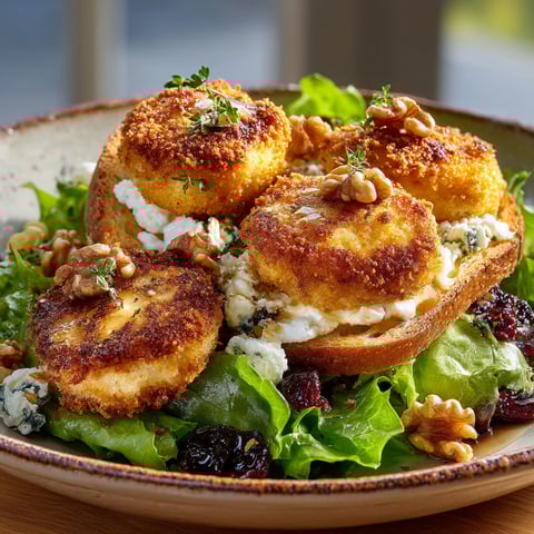 Salade au chèvre chaud.