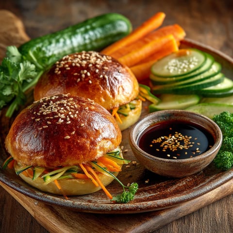 Brioche vapeur aux légumes.