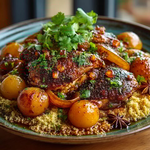 Tajine de Pintade aux Epices de Noël.