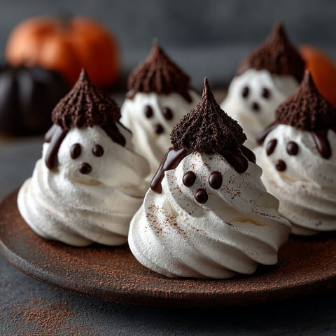 Meringues Fantômes pour Halloween.
