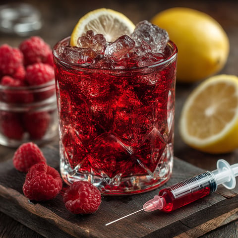Un cocktail de sang de dragon pour Halloween.