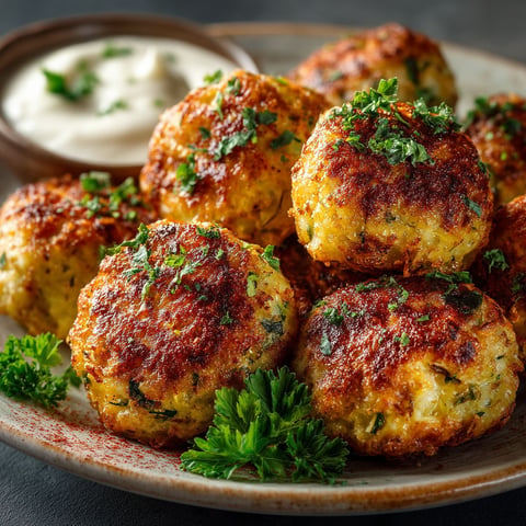 Boulettes de courgettes avec des flocons d'avoine.