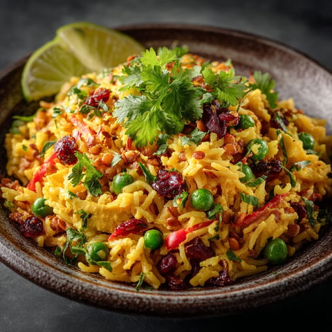 Salade de riz au curry.