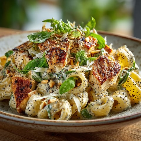Salade de poulet rôti avec des herbes et parmesan.