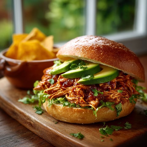 Un burger au pulled chicken au Cookeo.