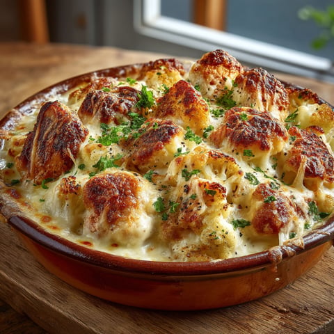 Gratin de chou-fleur et poulet au Cookeo.