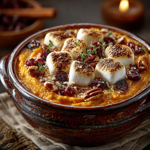 Gratin de patates douces aux Marshmallow.