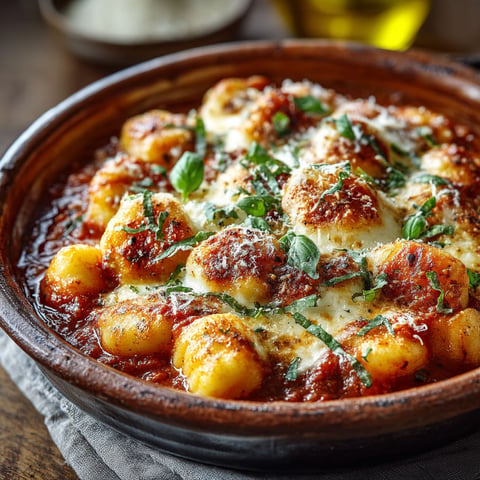 Gnocchis maison à la sauce tomate.