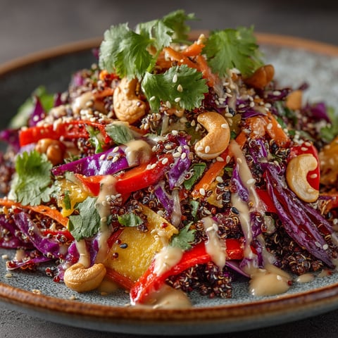 Une salade thai au quinoa.