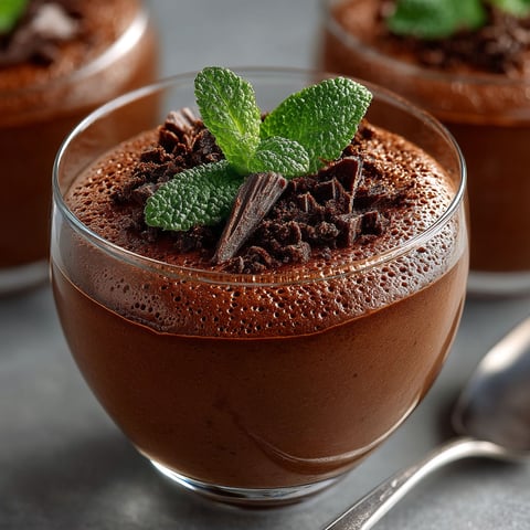 Mousse au chocolat vegan.