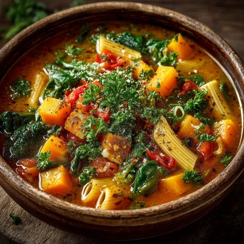 Minestrone au potiron.