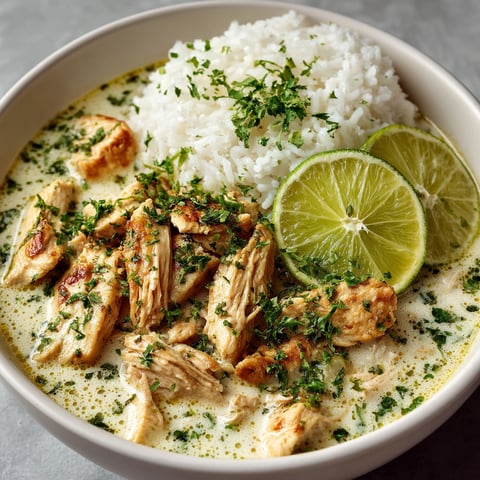 Poulet au lait de coco et citron vert.