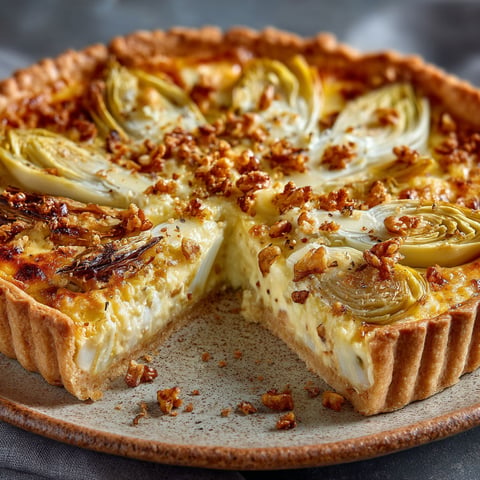 Une tarte aux endives et noix.