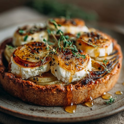 Une tarte au rutabaga, chèvre et miel.