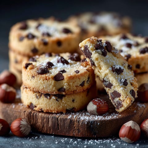 Des sablés aux pépites de chocolat et noisettes.