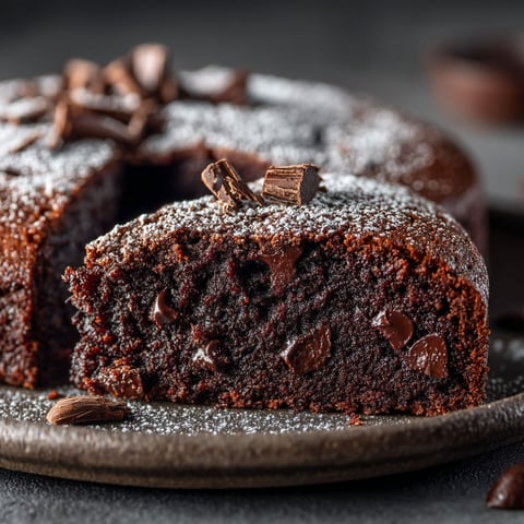 Une portion de gâteau au yaourt et au chocolat sans gluten et sans lait.