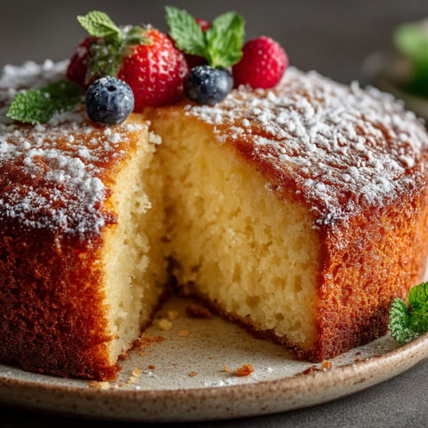 Un gâteau au yaourt moelleux.