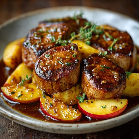 Filet mignon pommes, miel et curry : douceur et parfum d'épices.