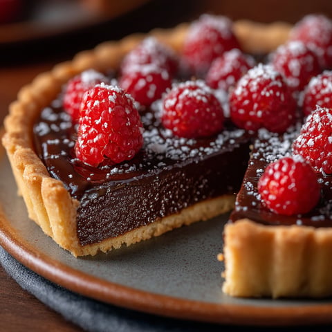 Une tarte au chocolat sans œufs.