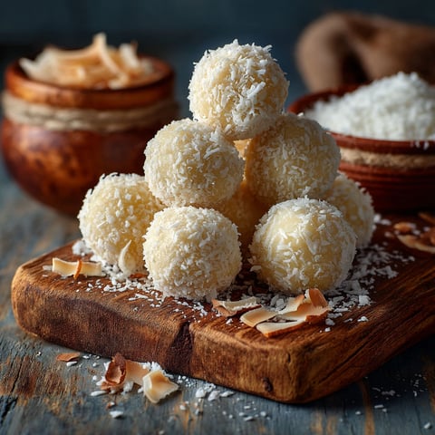Truffes au chocolat blanc sans oeufs sans gluten.