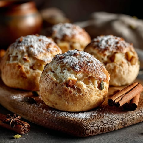 Petits pains aux pommes et à la cardamome.