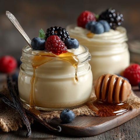Yaourts au lait de soja vanillé.