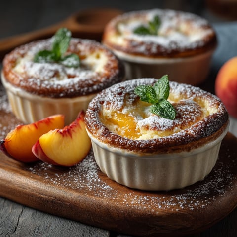 Mini clafoutis aux nectarines.