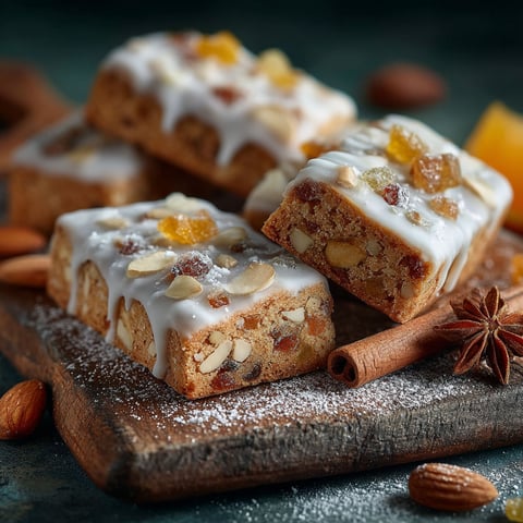 Leckerlis de Bâle : biscuits épicés au miel et fruits confits.