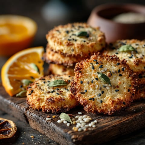 Biscuits à l'huile d'olive, fenouil et sésame, sans oeufs.