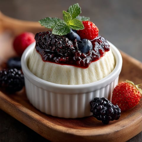 Pannacotta au yaourt sans oeufs sans gluten.