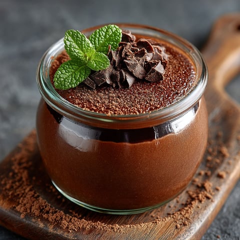 Pannacotta au chocolat sans oeufs sans gluten.