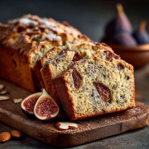 Une baguette de pain aux figues et à la poudre d'amandes.
